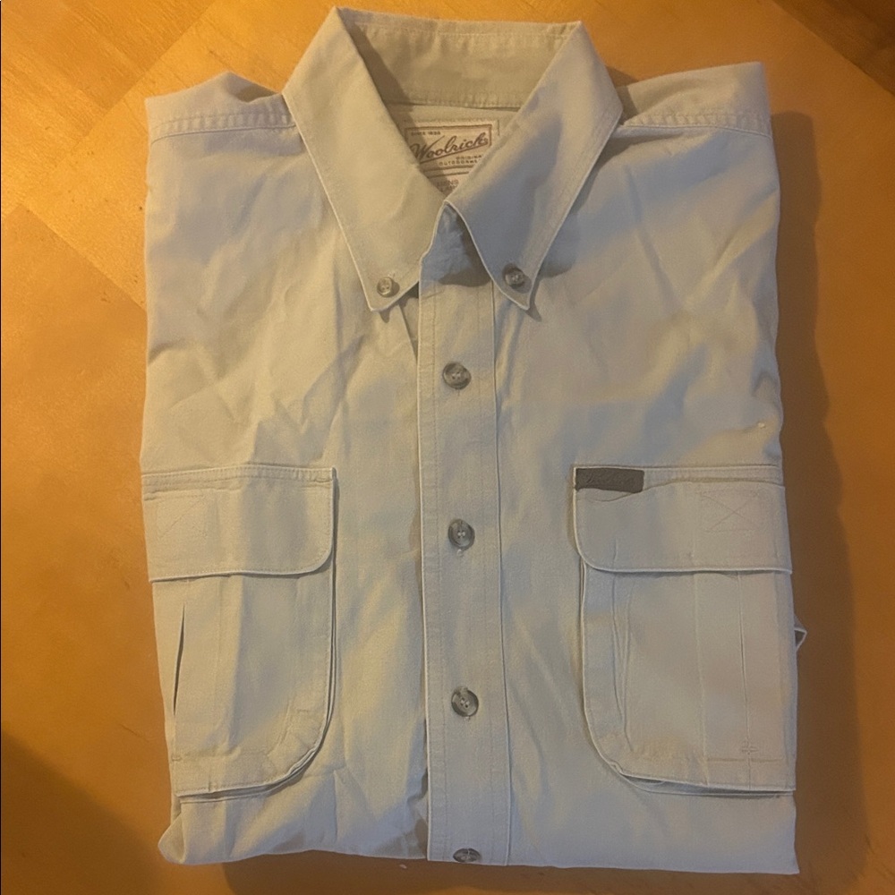 Woolrich Men's Sky Blue long sleeve Shirt